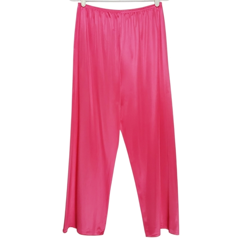 2491 * Vanity Fair Vintage 70s Pajama Pants Bright Pink Bubblegum Size M